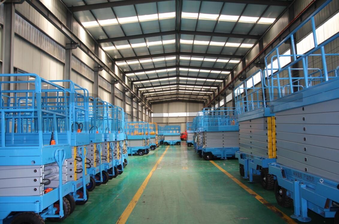 Mobile scissor lift warehouse