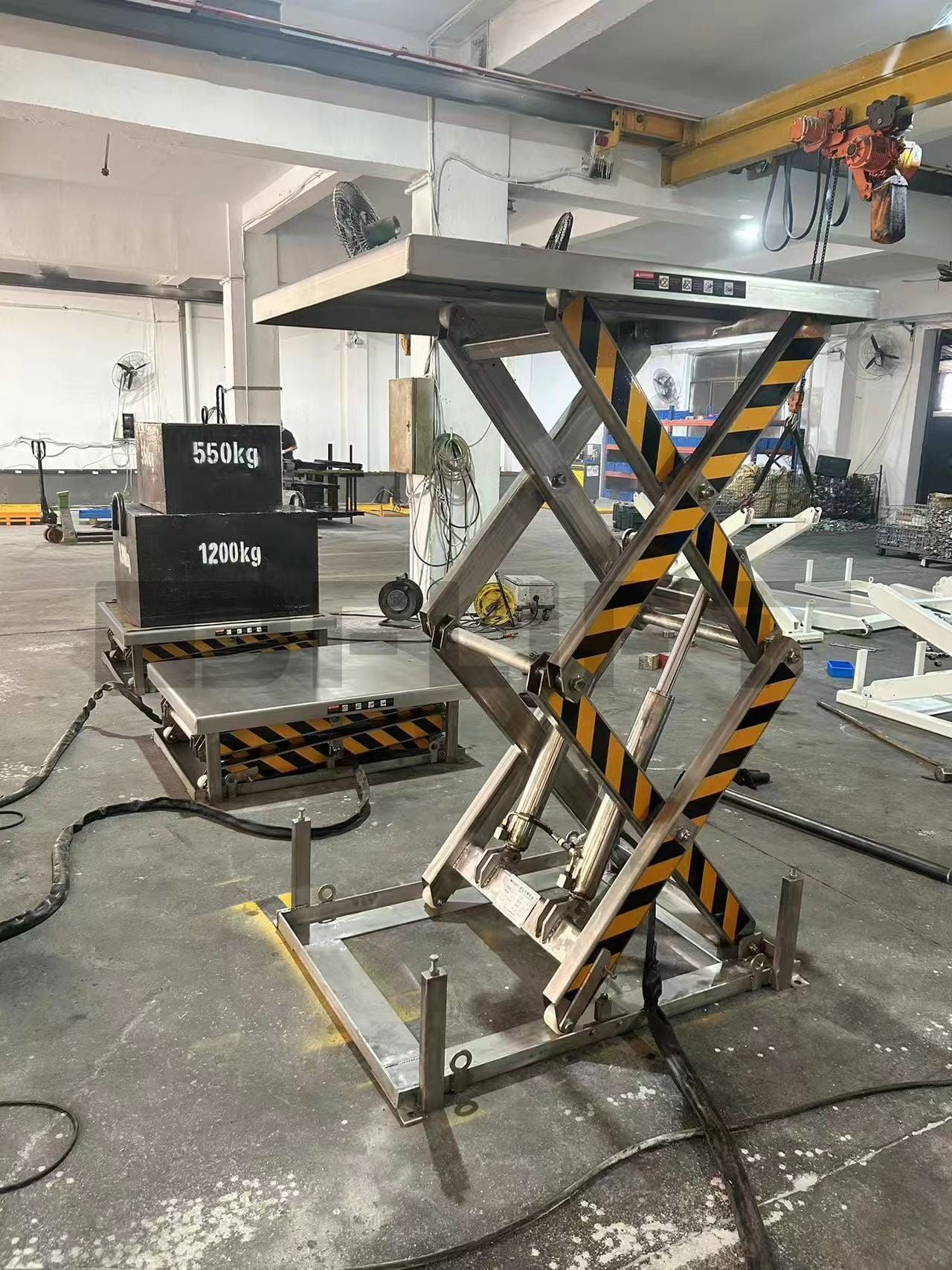 All stainless steel stationary scissor lift platform