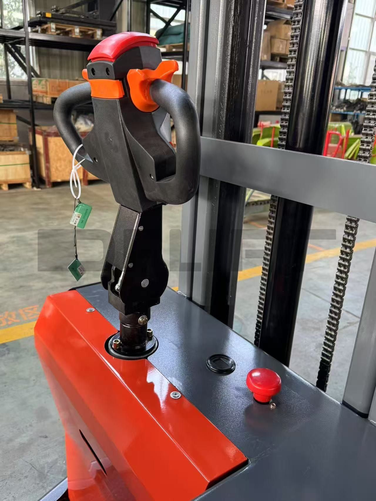 detail of electric forklift