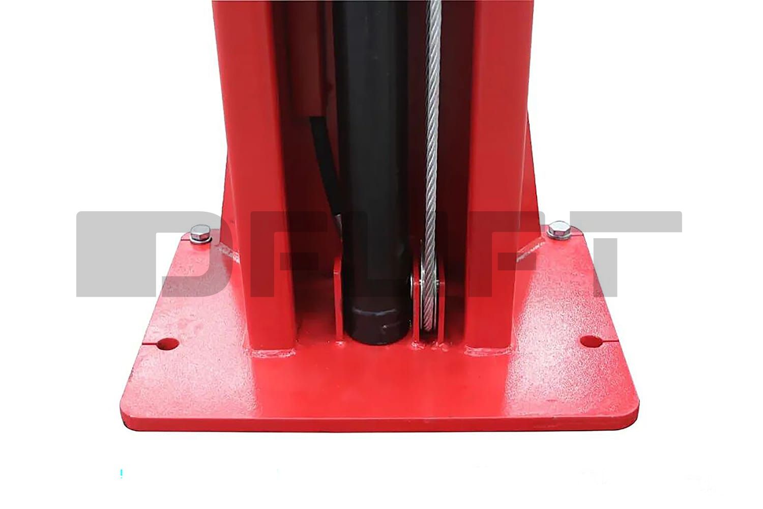 Wire rope pulley mounting structure